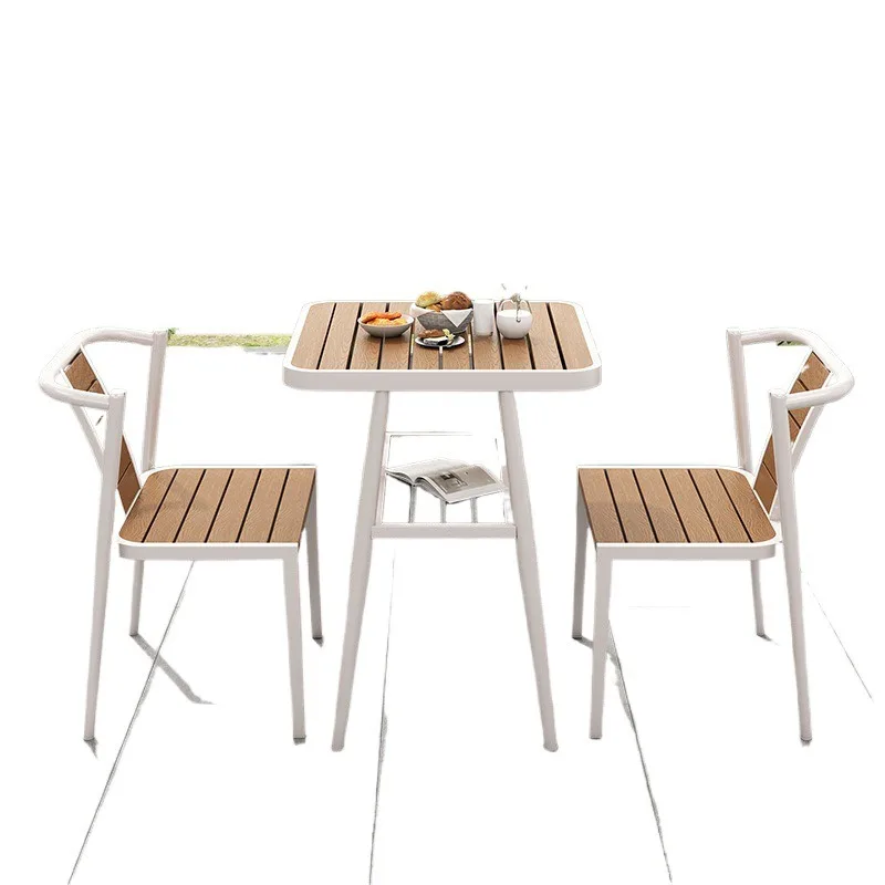 

Balcony casual table and chair combination, household small apartment open-air waterproof and sunscreen