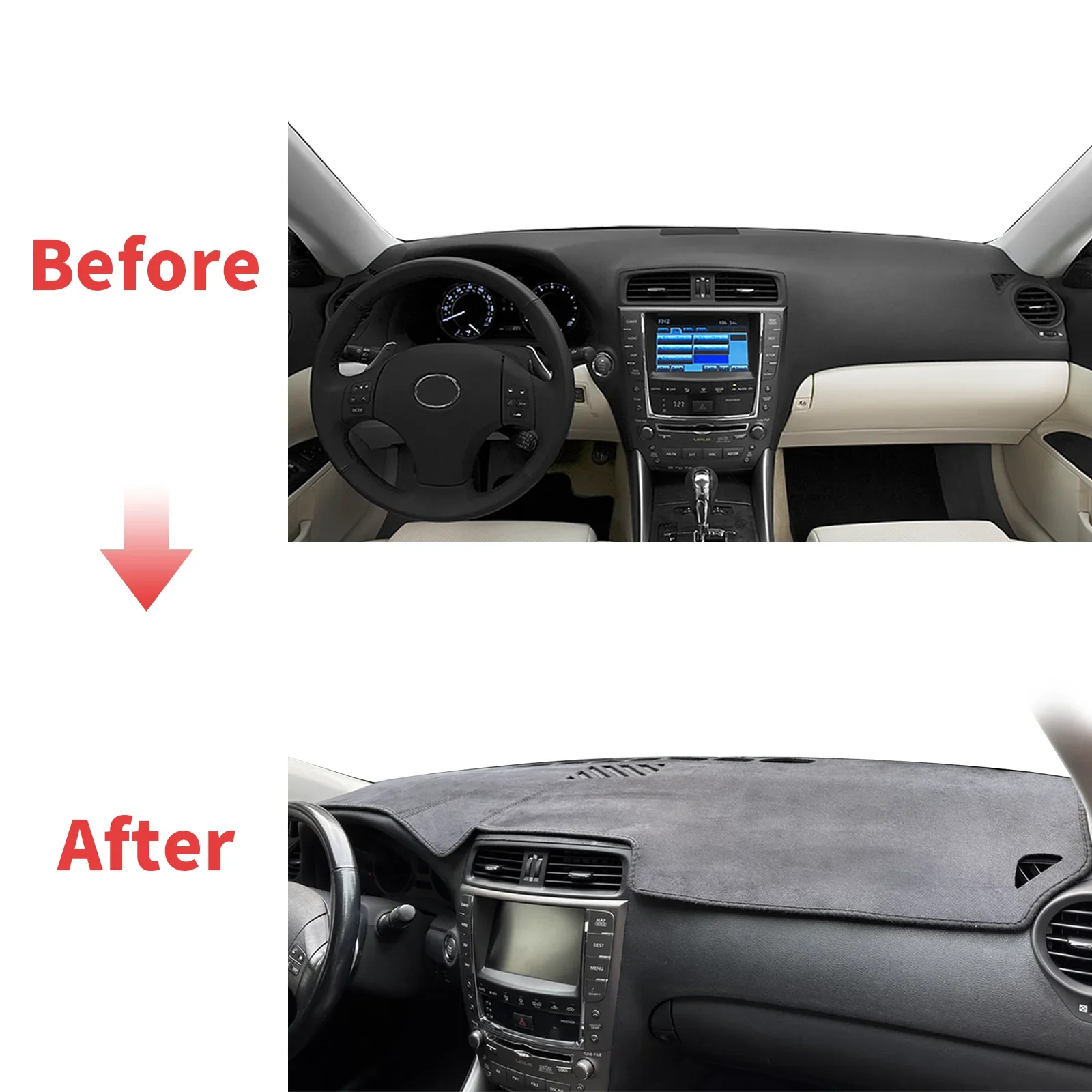 

fit for Lexus IS XE20 F IS250 IS350 IS300 2006-2013 Dashmat DashMat Sunshade Dashboard Cover Pad Protective Carpet Accessories