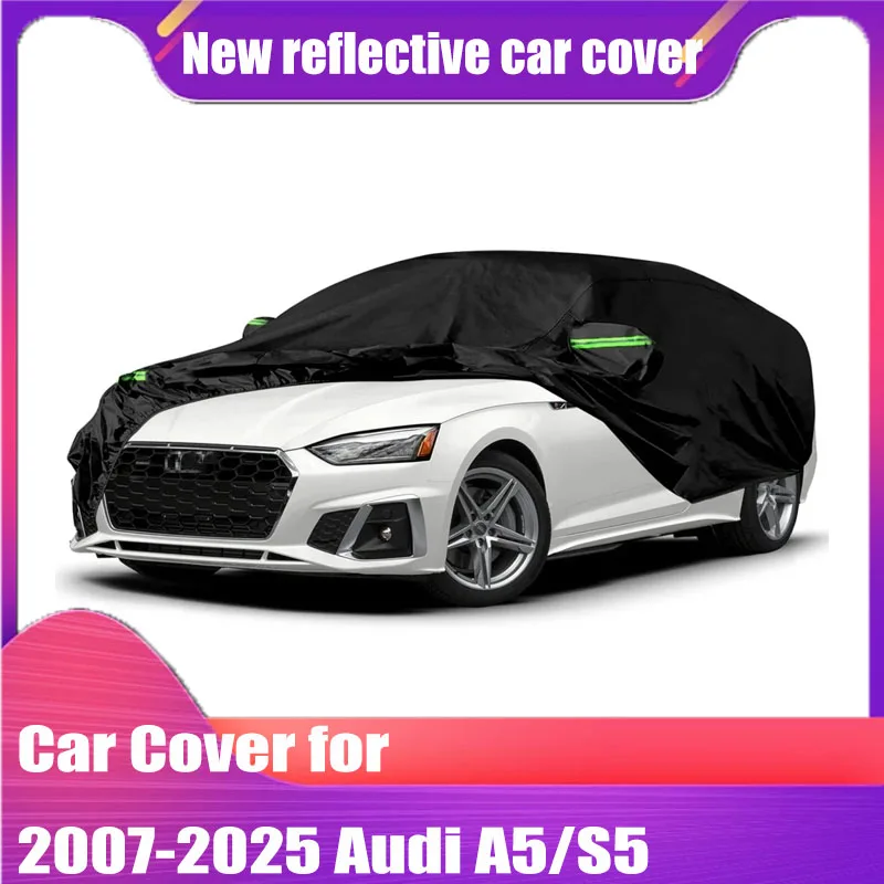 

Waterproof Car Cover Replace for 2007-2025 Audi A5/S5 Windproof Bands for Snow Rain Dust Hail Protection (A5)