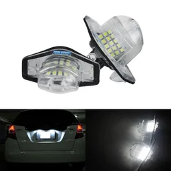 ANGRONG 2x LED License Number Plate Light Lamp White For Honda Odyssey Stream Crosstour CR-FR-HR-V Insight Fit / Jazz