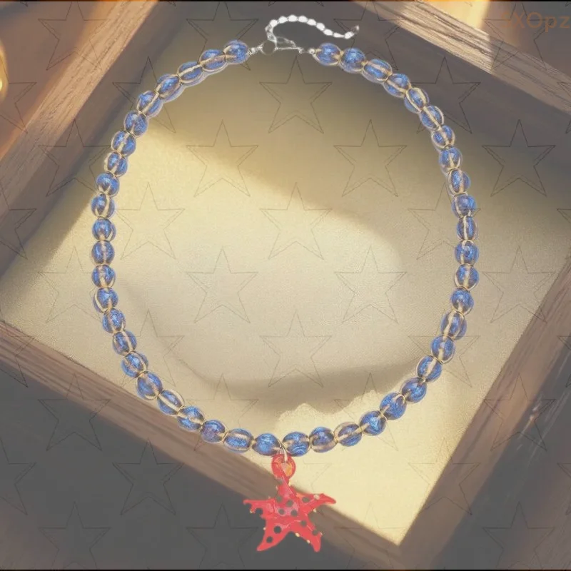 البوهيمي الملونة الصقيل الأسماك قلادة للنساء مخطط مطرز قلادة شاطئ البحر عطلة حزب الملحقات