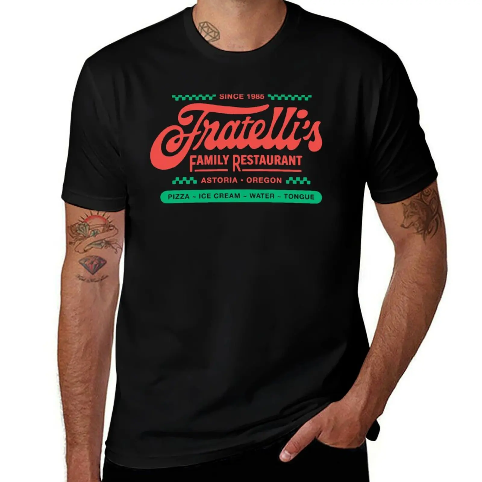 

Oregon Astoria Goonies Restaurant Fratelli's T-Shirt Stylish Graphic Short Sleeve Top