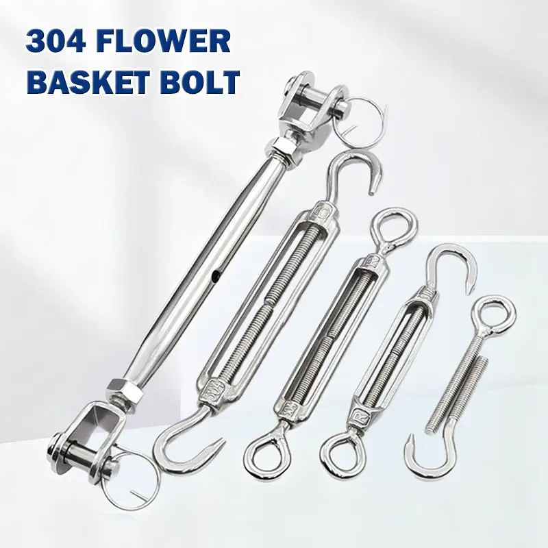 【CPI】304 Stainless Steel Split Shackle Screw, Turnbuckle Bolt, Wire Rope Tensioner, Cable Tightener, Line Tensioner