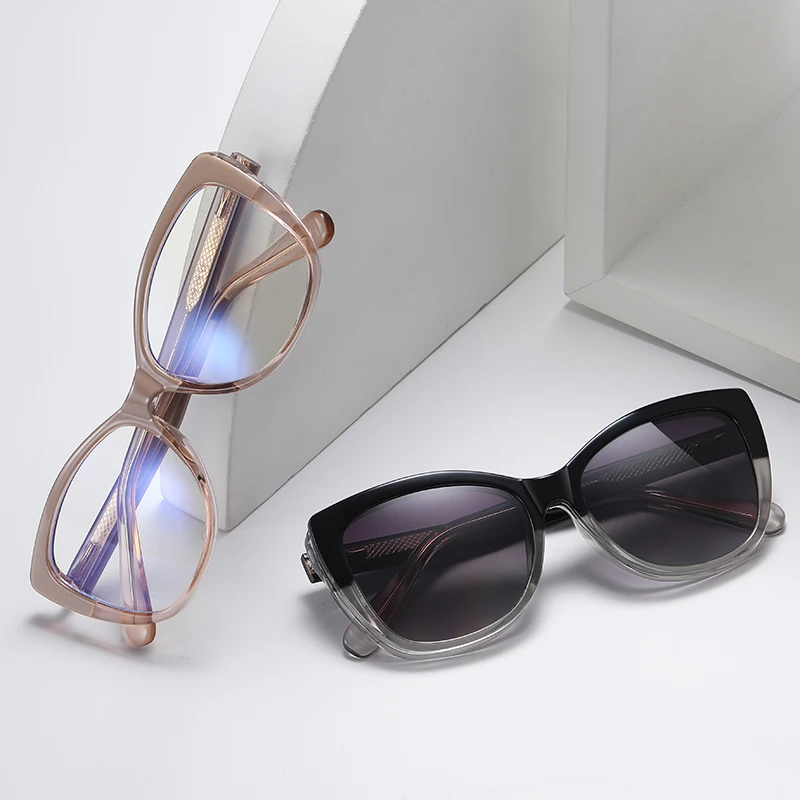 نظارات شمسية GJ OPTICIAN جديدة من البلاستيك والتيتانيوم ذات أكمام شفط مغناطيسية ومشبك مستقطب للنساء نظارات طبية مضادة للضوء الأزرق
