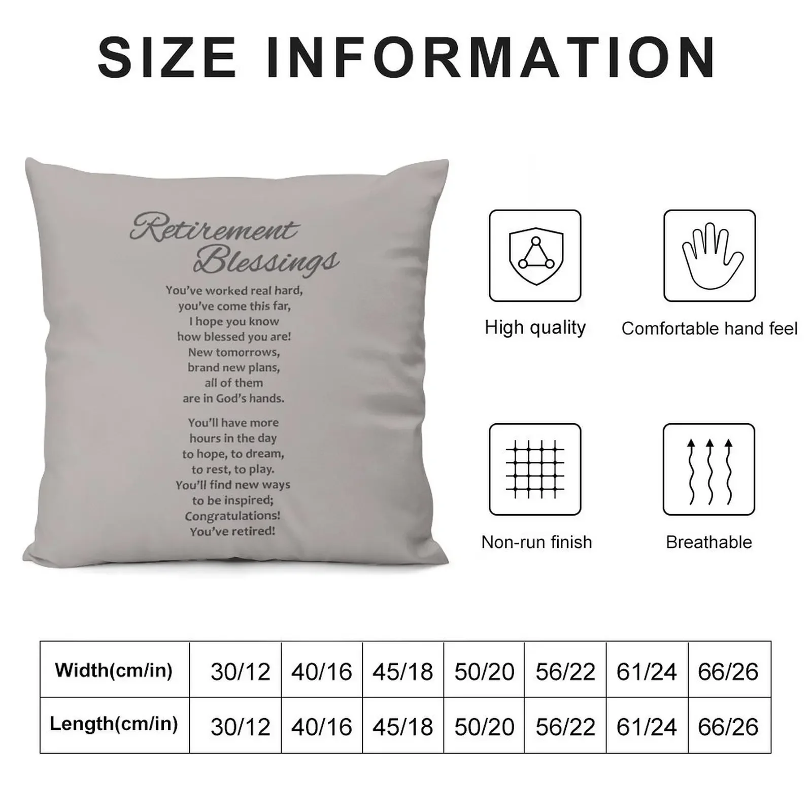 Retirement Gifts for New Retiree - Retirement Poem Gift Ideas for Retiring Women & Men - Great Retirement Party Dec Throw Pillow