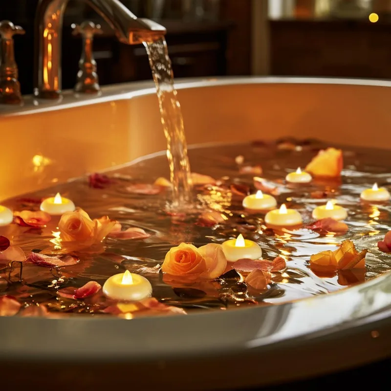 6/12Pcs Flameless Plastic Floating Tea Lights for Bathtub Swimming Pool Vase Centerpiece Decor LED Battery Floating Candles