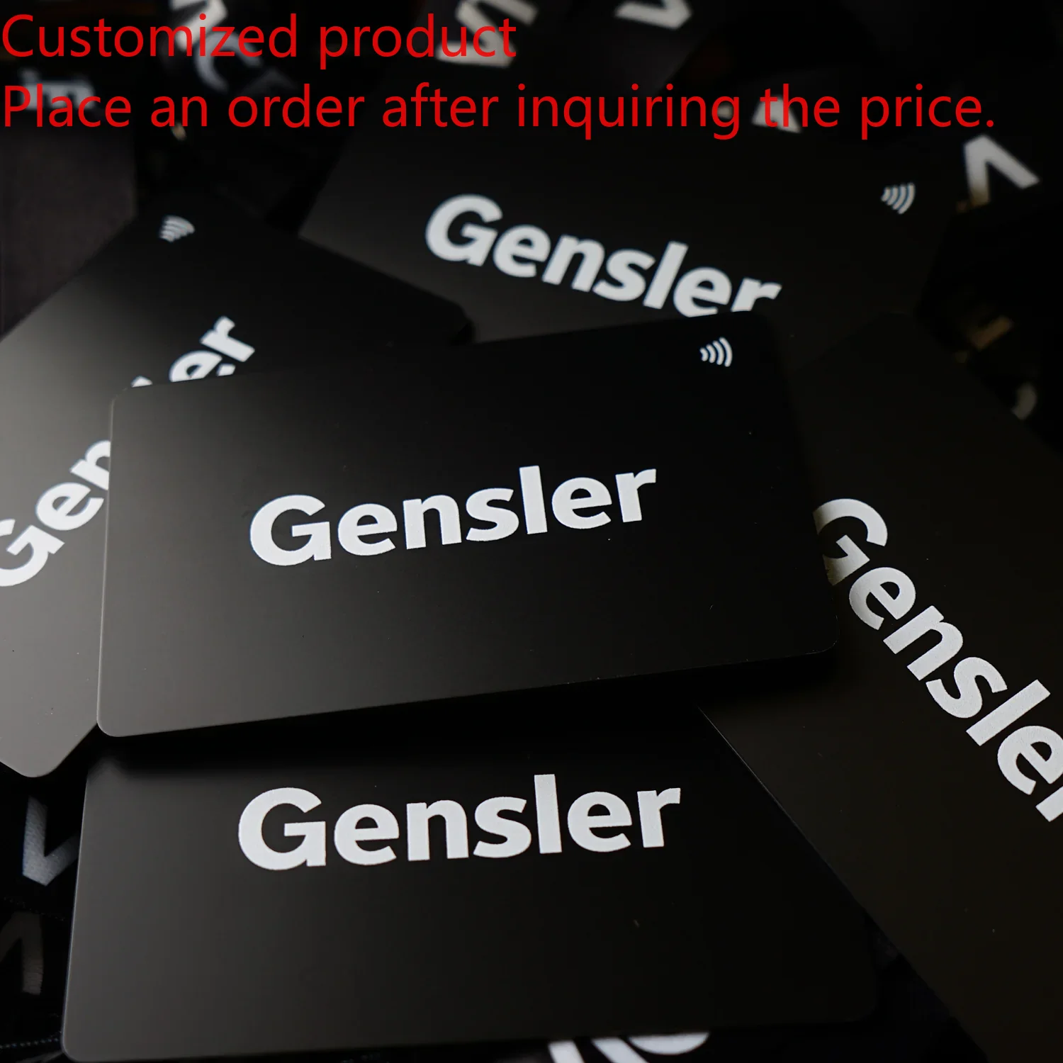 Customized product Customized Metal NFC Business Card High Quality Black Matte NFC213 215 216 Business Card Metal With Gift Box