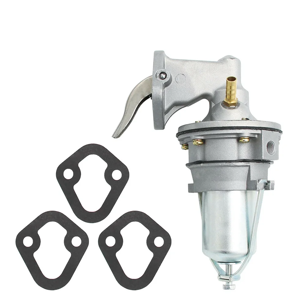 New Fuel Pump 86234A05 60032 985603 985602 18-7278 Suitable for Mercruiser 3.0L 3.7L 4.1L Omc 2.5L 3.0L Metal Silver Fuel Pump