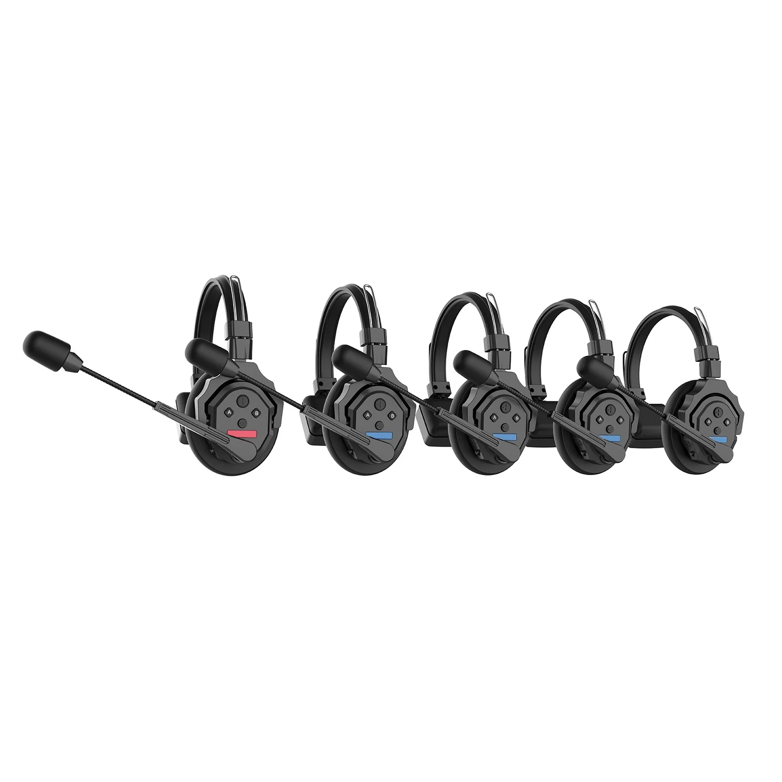 Wireless Intercom System Remote Headset Wireless Microphone Team Communication Extended Range 350m 2.4GHz