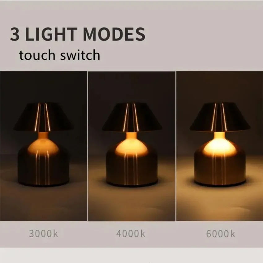 Ulepszone lampy stołowe LED Creative Nordic Simple Touch Dimming USB Akumulatorowa lampka biurkowa do baru Restauracja Sypialnia Wystrój domu