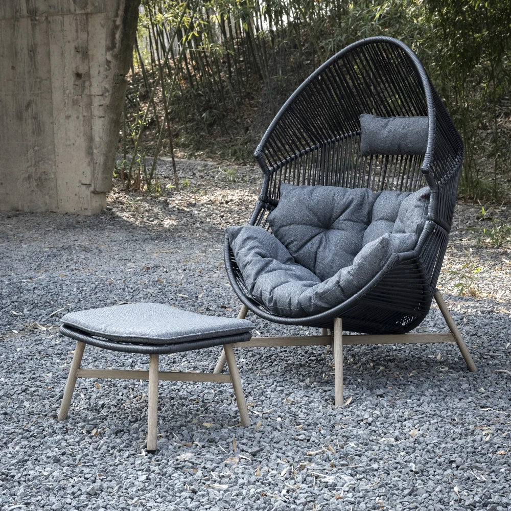 J&M Outdoor Modern Luxury Aluminum Frame PE Wicker Rattan Waterproof Outdoor Sofa Set For Beach Poolside & Patio-Hotel Use