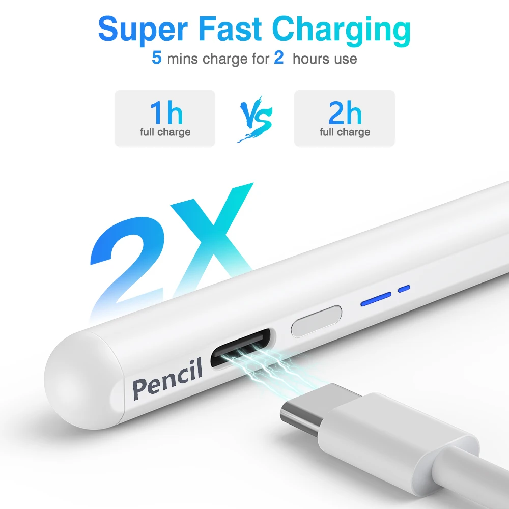 BP17 White Stylus Pens for Touch Screens,High Sensitivity & Precision Stylus Suitable For iPhone/iPad/Android/Tablet
