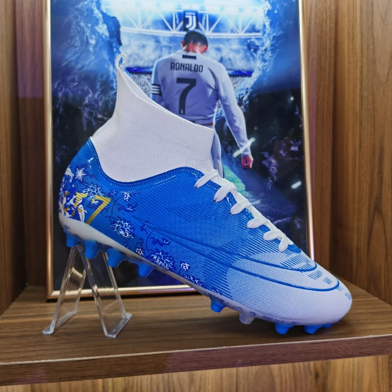 أحذية كرة القدم للرجال في الهواء الطلق أحذية كرة القدم المهنية TF/FG أحذية ملعب كرة القدم مريحة عدم الانزلاق التدريب أحذية رياضية 32-45