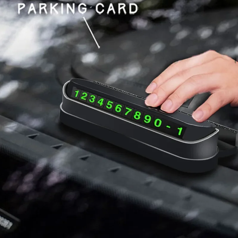 Car Temporary Parking Card Phone Number Card Plate Telephone Number Car Park Stop Automobile Accessories Car-styling 13x2.5cm