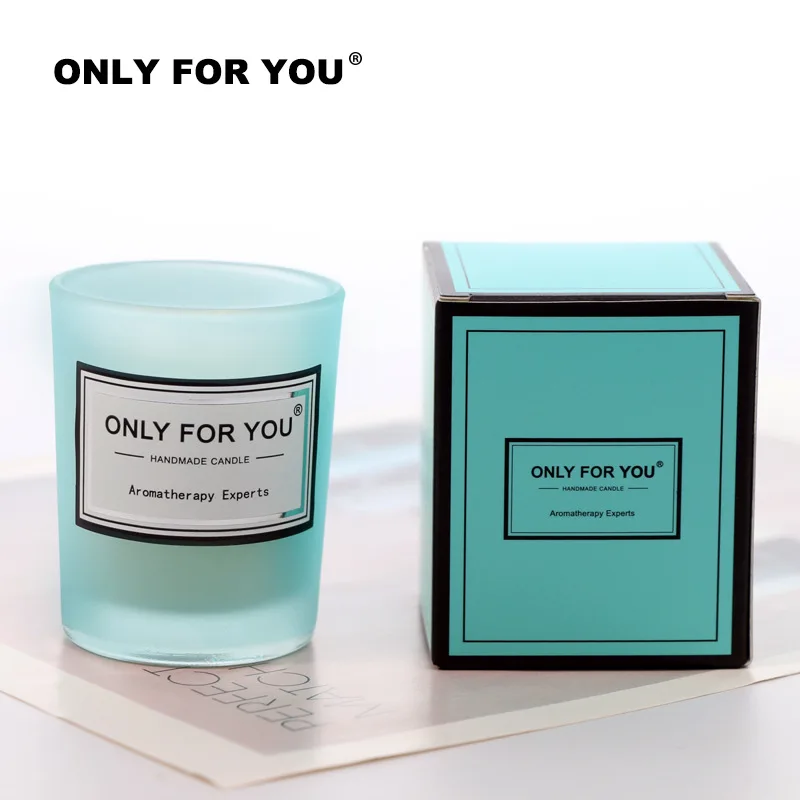 Tiffany Blue Aromatherapy Candle Wedding Return Companion Gift Wrap Fragrance Handmade Soy Wax European Romantic Candle Lamp