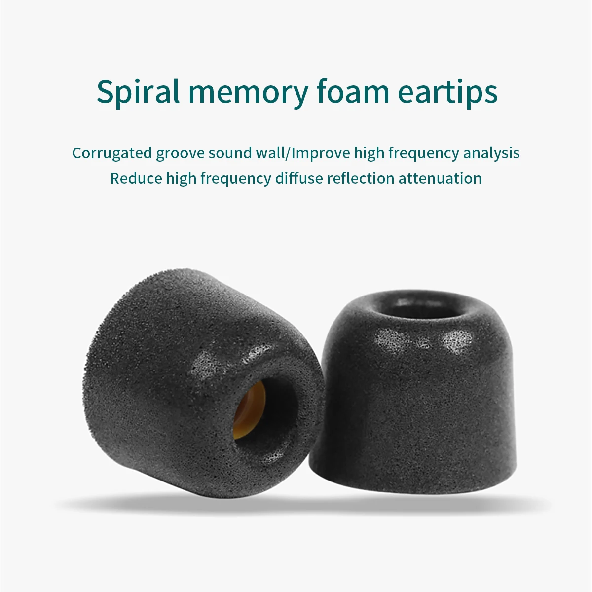 2 Pairs Memory Foam Ear Tips for Sennheiser IE80s se215 1000XM4 Comply Spiral Eartips In-Ear Headphone Anti-Slip Noise Reducing