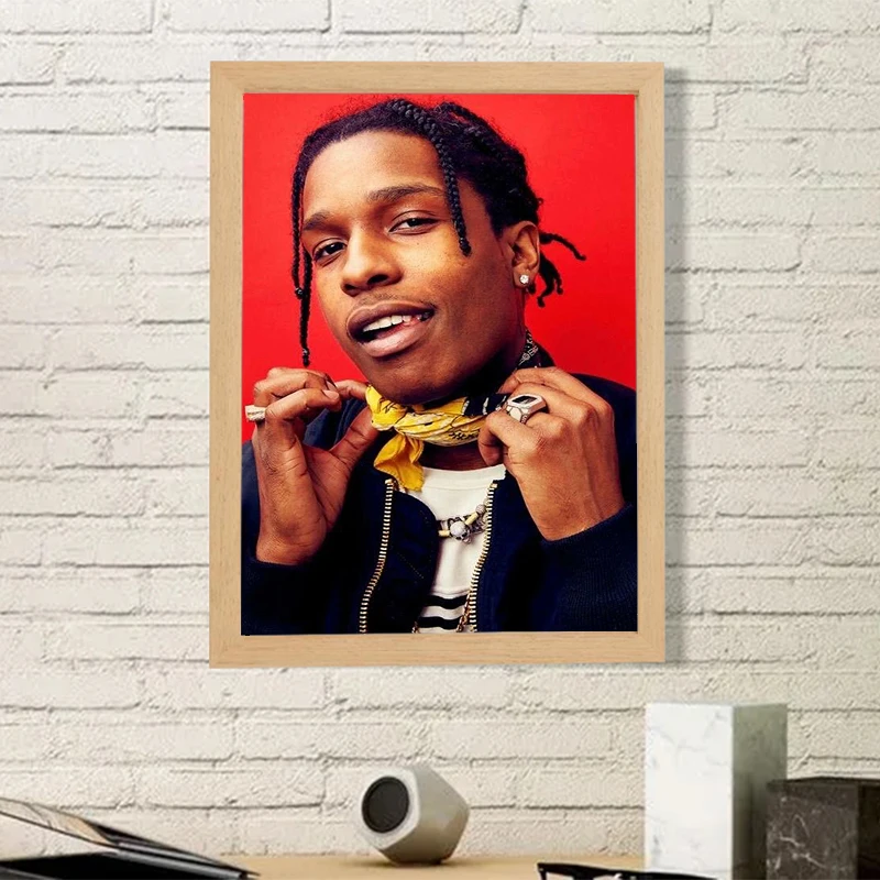 

Wall Decoration for Home Decorations for the Room Hip-Hop Asap Rocky Poster Canvas Decorative Painting Decor Art Posters Prints