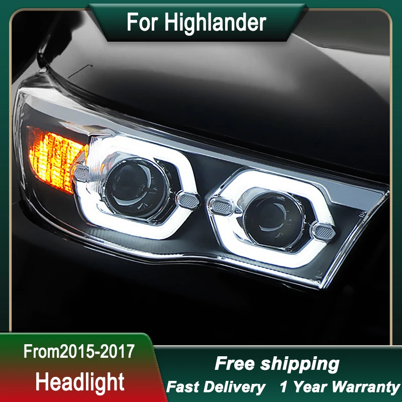 Car Headlight For Toyoto Highlander 15-17 Upgrade  LED Head Lamp Upgrade DRL Dynamic Signal Lamp Head Lamp Front light Assembly