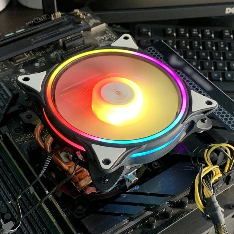 

CPU Cooler 4Heat Pipes PC Radiator PWM 4PIN CPU Cooling Silent ARGB Fan For Intel 2011/X99/X79/1700/1150/1156/1366/1155/AMD/AM4