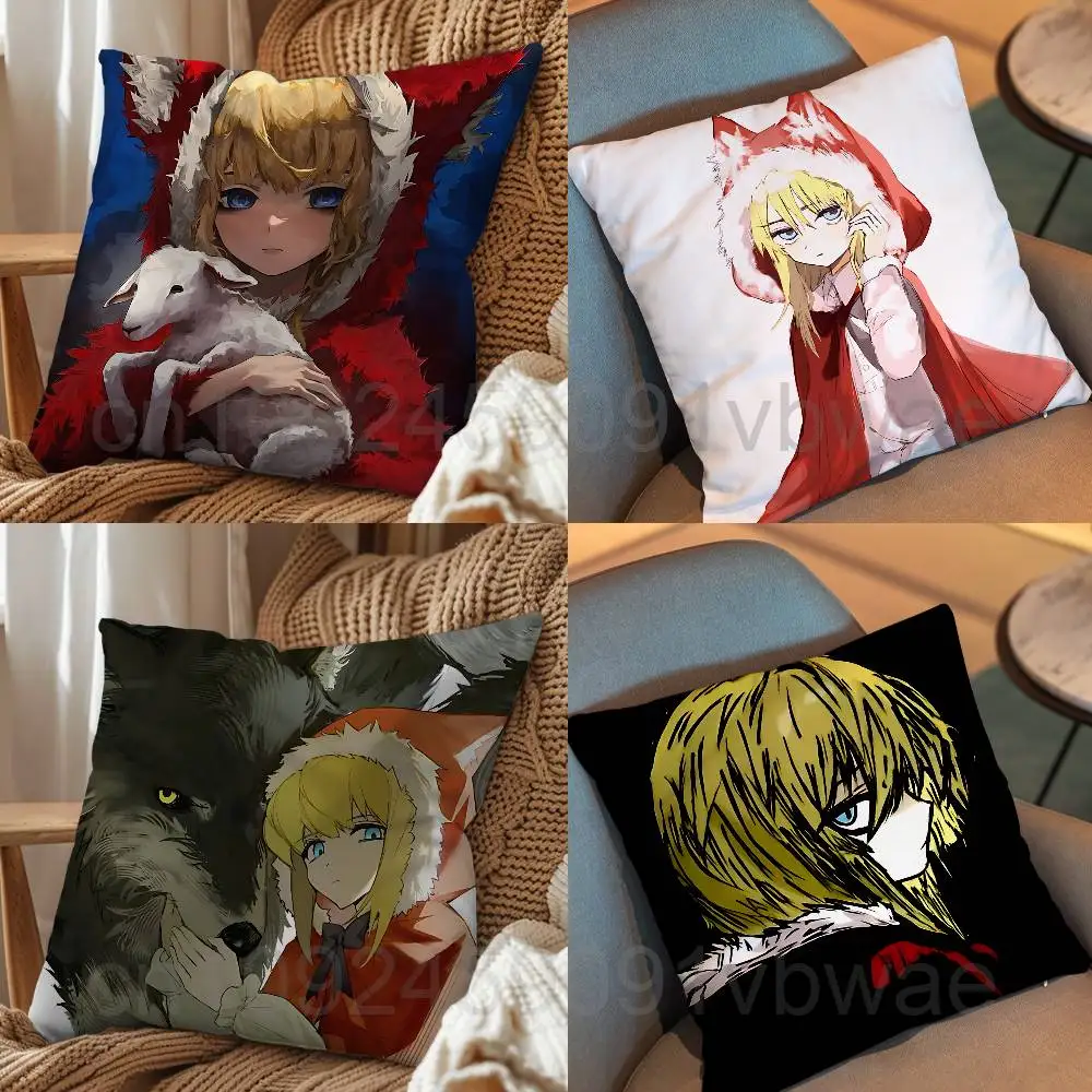 Cold blooded Red Hood Black Souls Pillow Case Office Cushions Suitable For Sofa Car Bedroom Decorative Cushion Cover