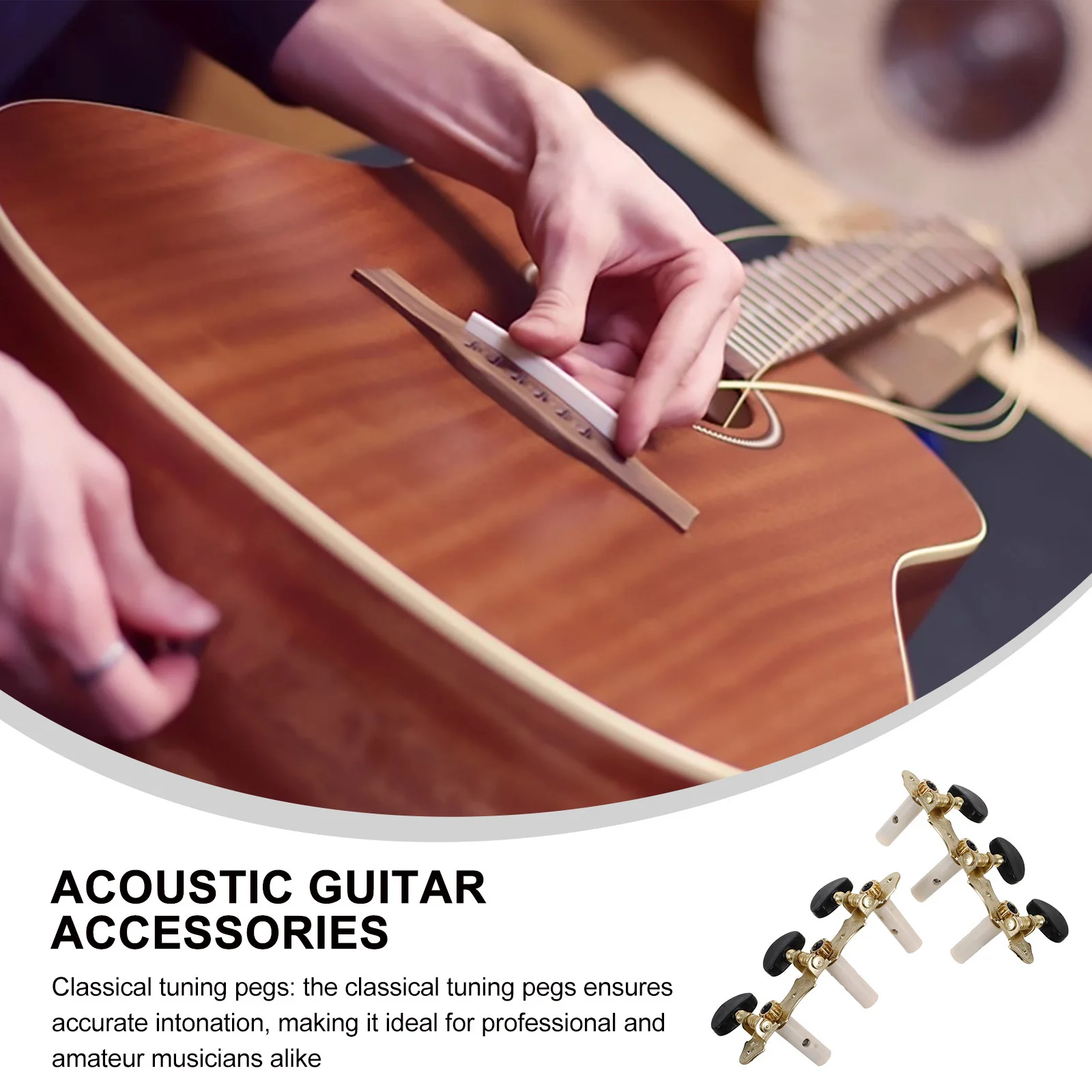 

Guitar Tuners Head Peg Acoustic Pegs Accessory Gear Classical Bass Tuning Accessories Knobs Component
