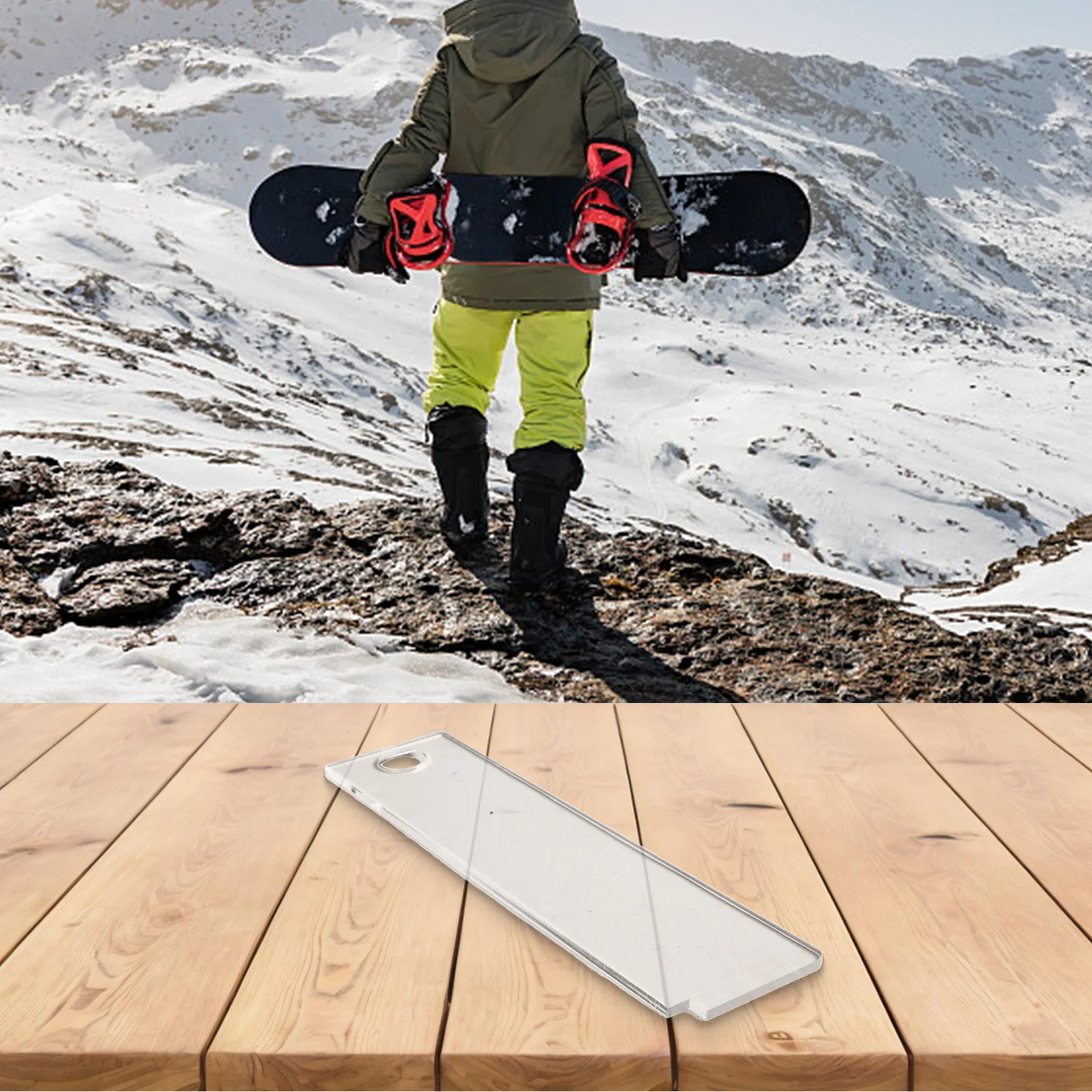 for snowboard Waxing Wax Removal Tool Compact Wax Remover for acrylic Wax Scraper Tool Snowshoes 23x5.7cm Regular Maintenance