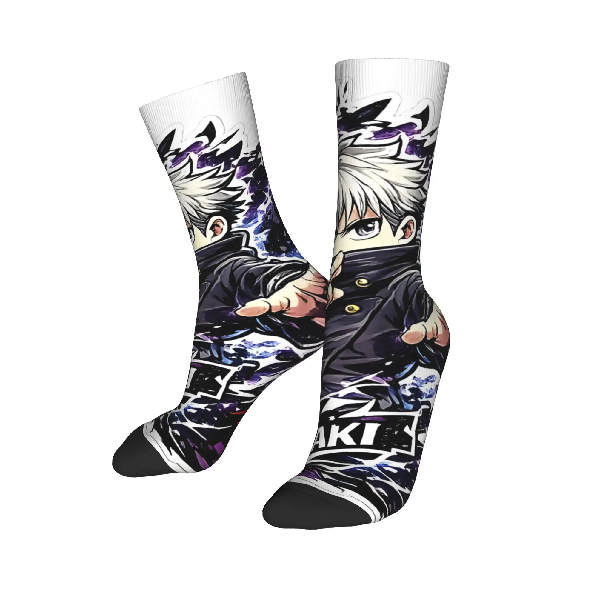 Funny Sock Bandai Jujutsu Kaisen Chibi Toge Inumaki Vintage Quality Pattern Printed Men Crew Socks Casual Men's Socks