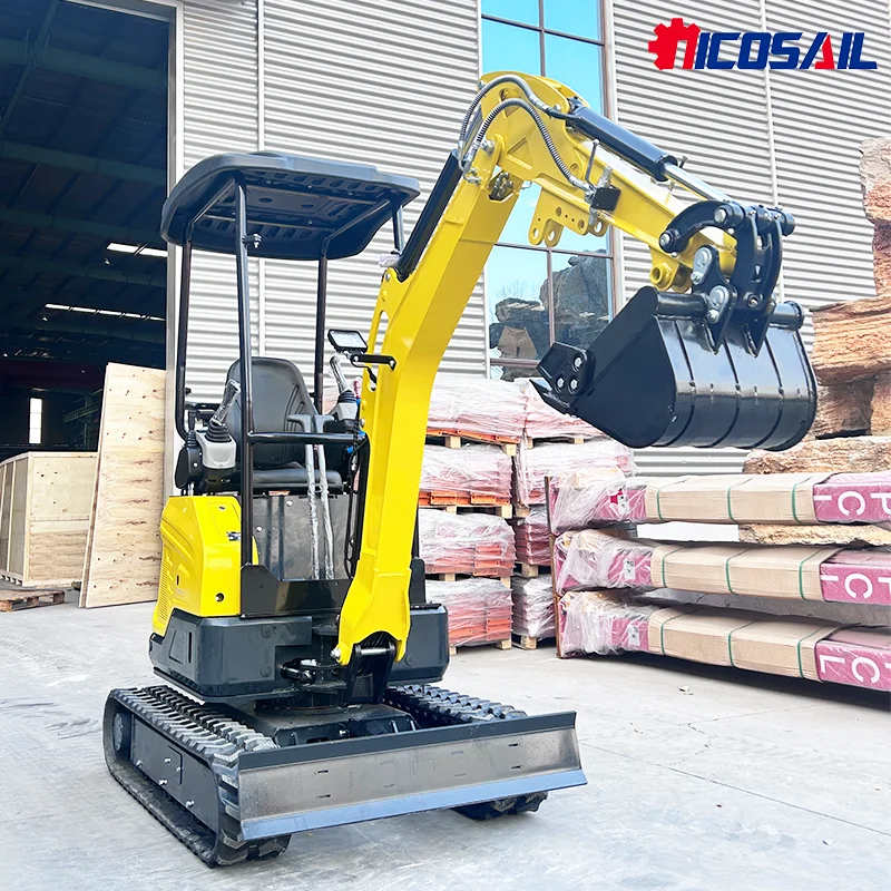 1.8톤 레드 쿠보타 엔진 미니 굴삭기 유압 썸 트랙 크롤러 디젤 무료 배송