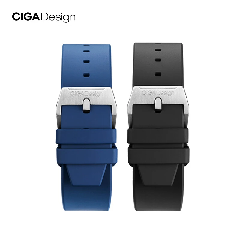 

CIGA Design Fluororubber 22mm Watch Strap Quick Release Original Watch Bands Waterproof Washable 316L Steel Pin Buckle Bracelets