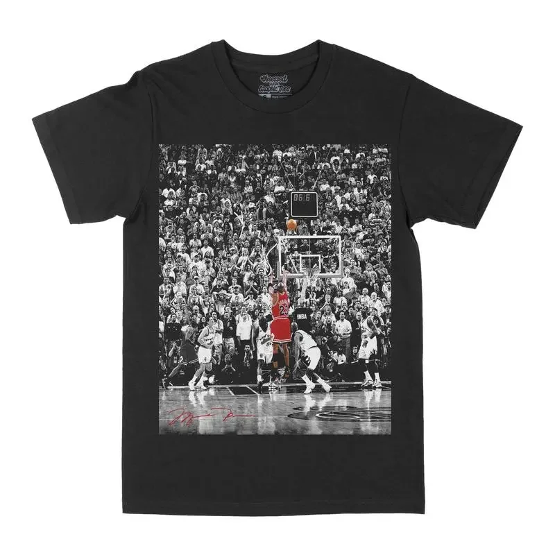Men's Basketball Legend Cotton Graphic T-Shirt - Soft Cotton, Short-Sleeve, Round Neck, Casual Fit, Streetwear, Cold Wash, Hand Wash Only, Men's Casual Tops