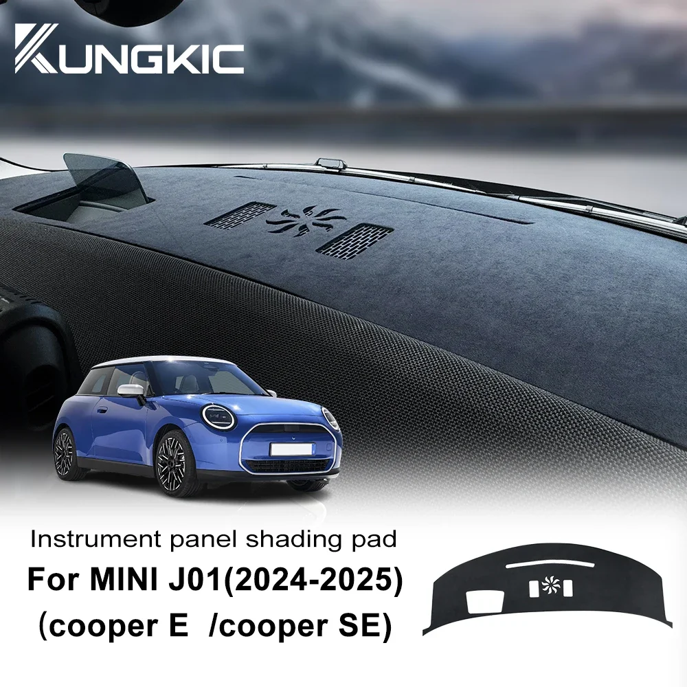 

for Mini Cooper J01 EV E SE 2024 Anti-UV Dashboard Cover Center Console Accessories Premium Flannel Mat Protector Pad Sunshade