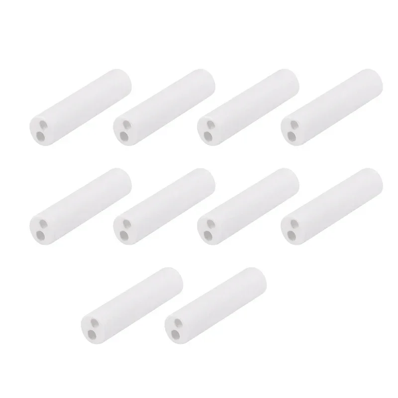 uxcell 10 Pcs 0.5mm to 3mm Dia Ceramic Insulation Tube Twin Bore Porcelain Insulator Pipe for Heating Element