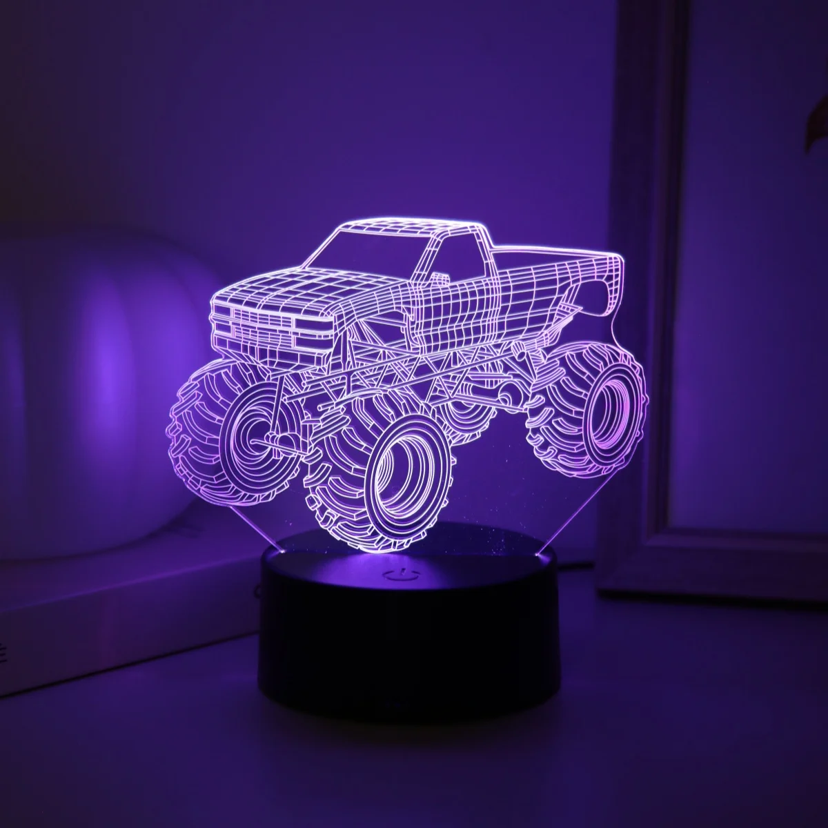 3D trailer small night light, colorful atmosphere night light, LED home decoration lighting suitable for home lighting