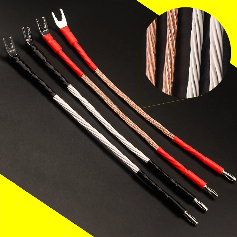 

4 шт./8TC OCC 20 см чистая медь акустический мост проводка через линию машины динамик высокая и басовая проводка