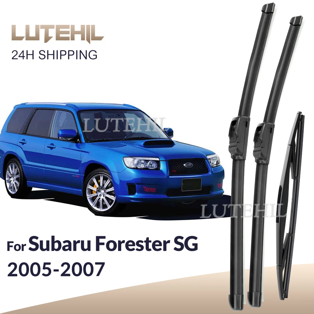 For Subaru Forester SG MK2 2005-2007 2006 Wiper Front & Rear Wiper Blades Windshield Windscreen Window Brushes 21