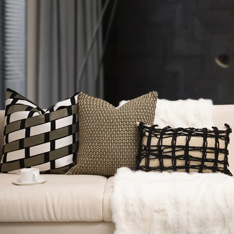 30x50/45X45/50x50CM Twill Weave Throw Pillow Cover Light Luxury Stamping Waist Cushion Cover Decor Home Decorative Pillowcase