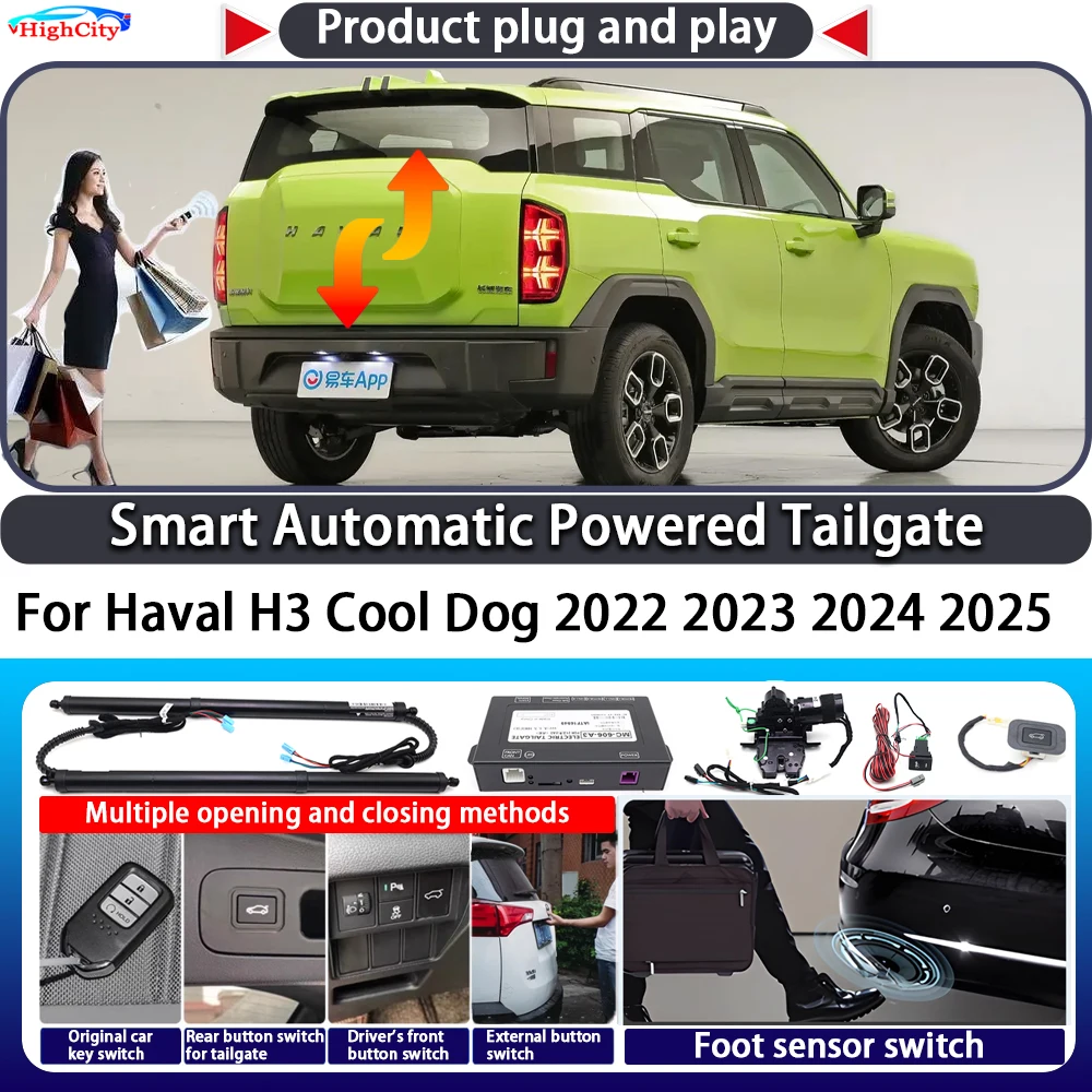 

For Haval H3 Cool Dog 2022 2023 2024 2025 Smart Automatic Powered Tailgate Key Control Trunk Lift Close Electric Power Tailgate