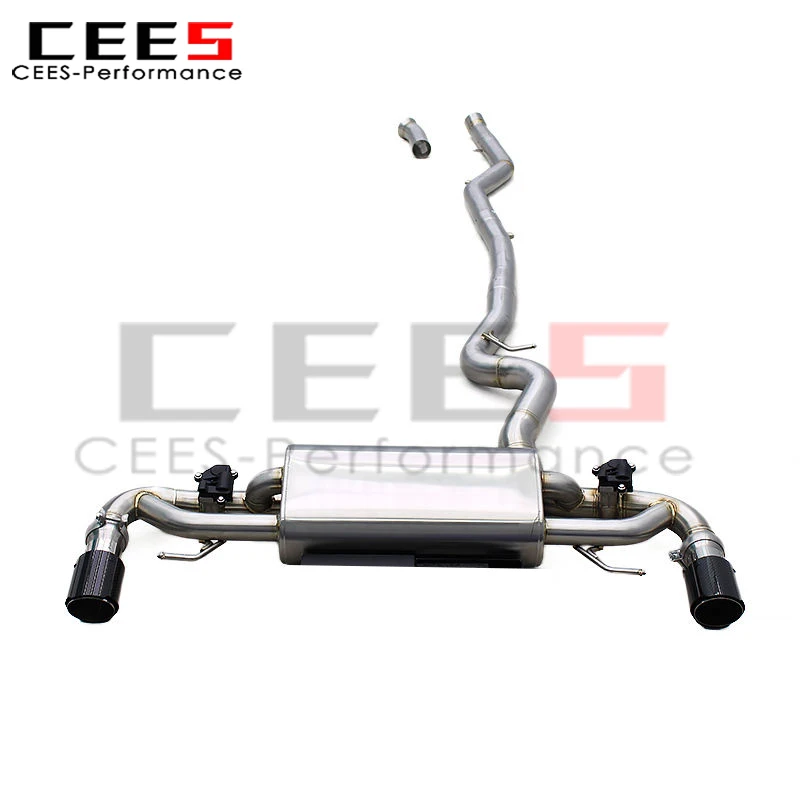 

Выхлопная система CEES Valved Sport Muffler для BMW 420i/430i G22/G23 2.0T/3.0T 2021-2023, SS Catback с глянцевыми карбоновыми насадками