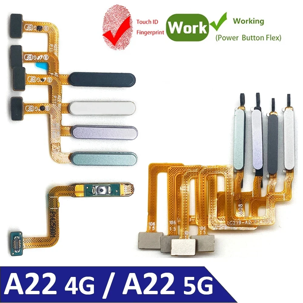 NEW Tested For Samsung A22 4G / A22 5G ID Home Button Fingerprint Menu Return Key Recognition Sensor Scanner Flex Cable