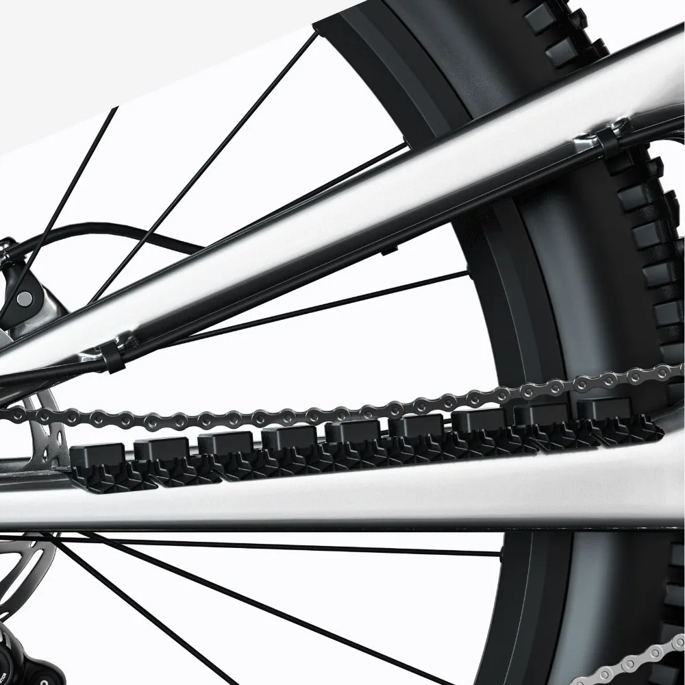 

2 шт. силиконовые защитные накладки на цепь велосипеда 23x4.2см, легкие, черные, для горных велосипедов