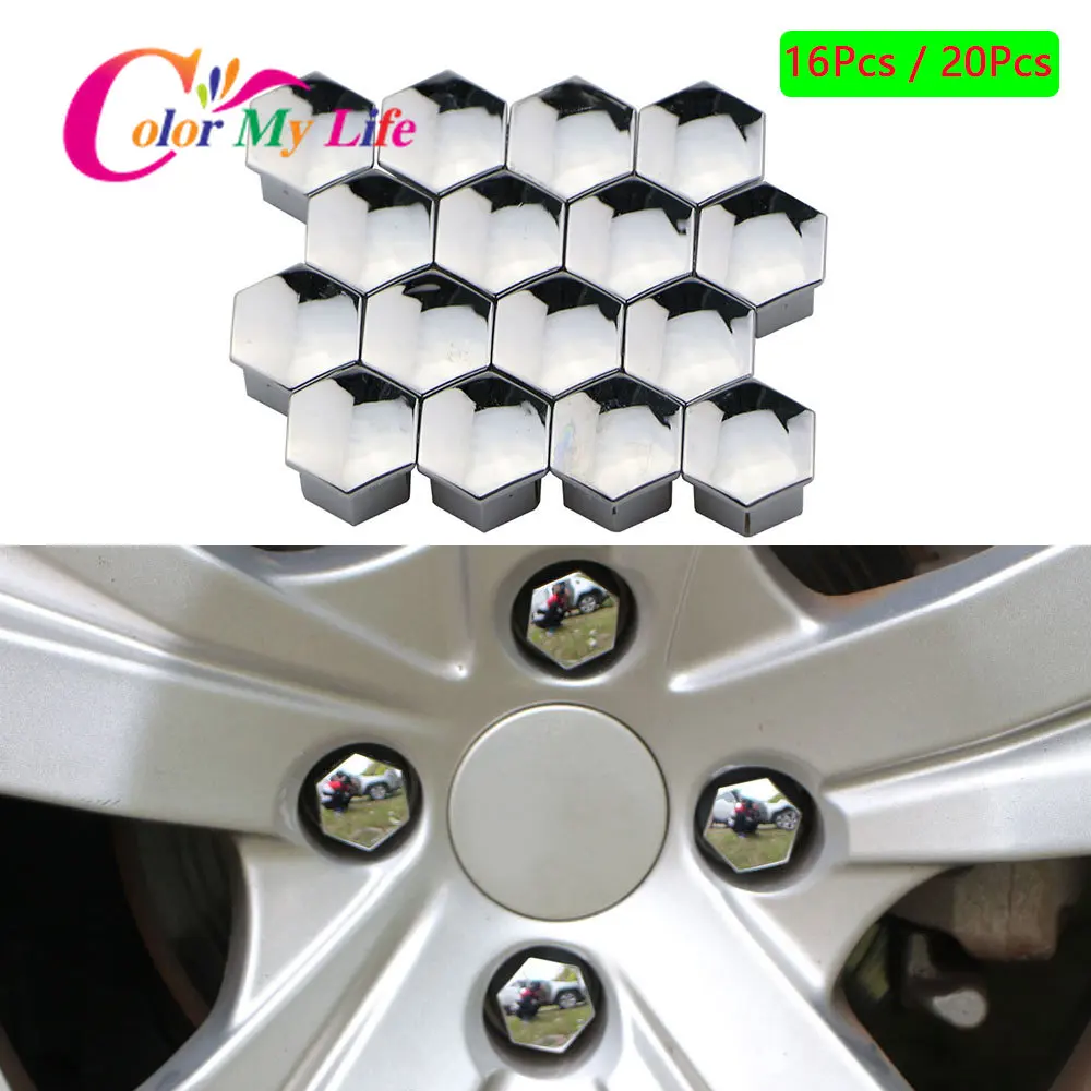 16Pcs/Set Abs Chrome Wheel Hub Caps Cover Fit for Citroen C3 for Peugeot 208 2008 3008 2012 2013 2014 2015 2016 2017 2018 2019