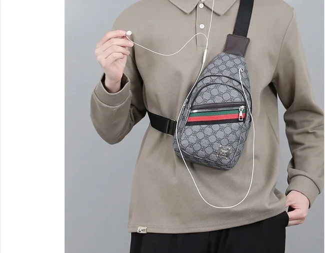Universelle Multifunktionale Umhängetasche für Herren/Damen, Schulter-Crossover-Brusttasche, lässige Handtasche mit Kopfhörerfach – Detail 30