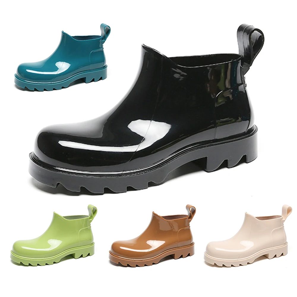 Fashion Women Waterproof Rain Boots Female Ankle Boots For Women Ladies Kitchen Rubber Boots Garden Work Water Shoes Galoshes