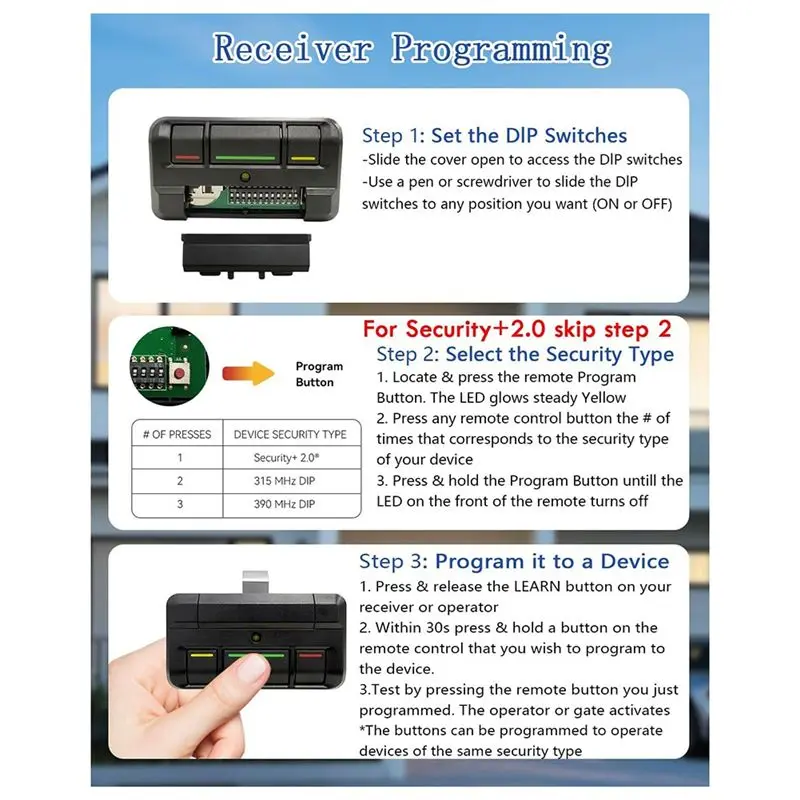 ABZZ-For Iftmaster 811Lmx Gate Remote Garage Door Opener For Liftmaster Gate Opener Remote 2Pcs