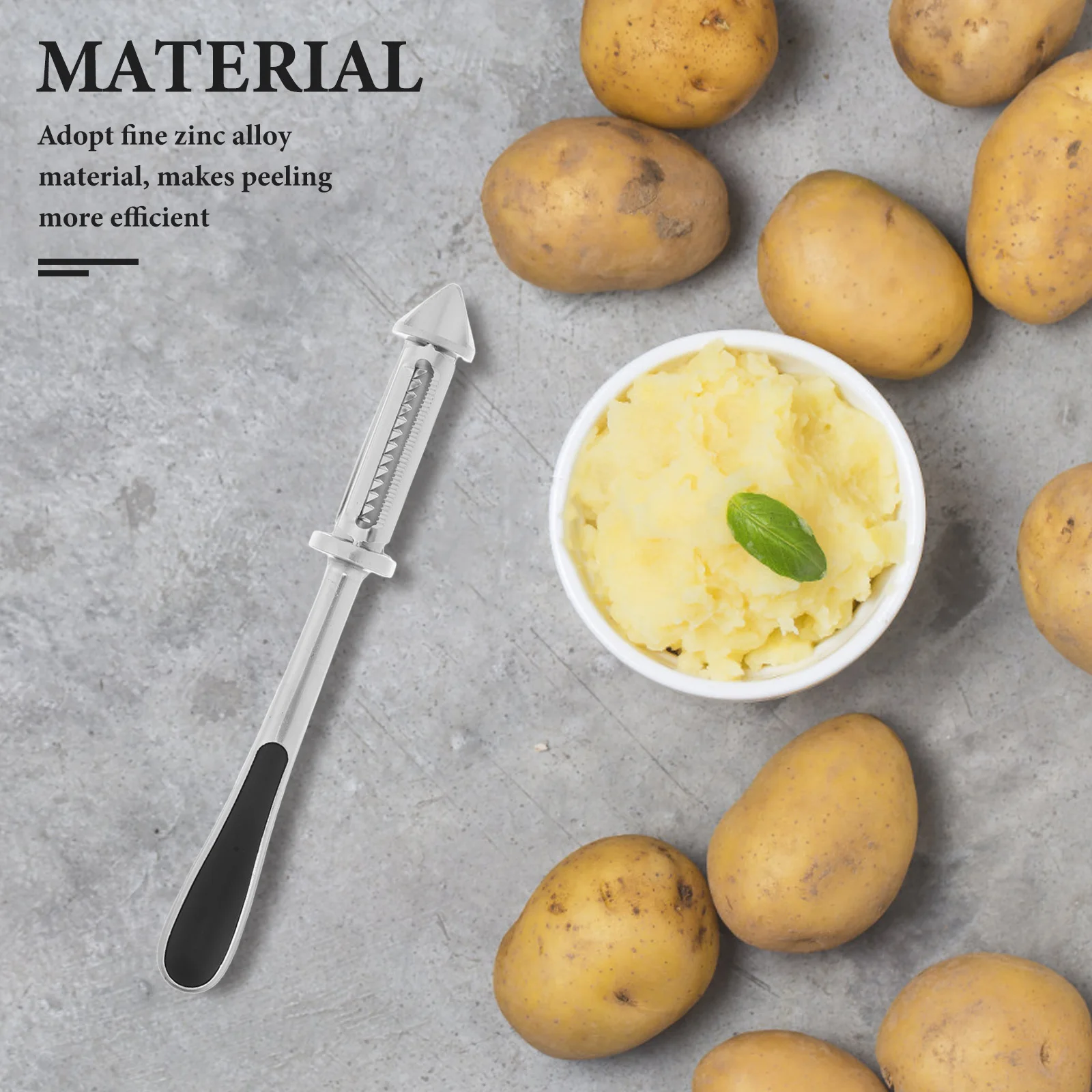 

Vegetable Peeler Zinc Alloy 3-In-1 Dual Blade Kitchen Gadget For Fruit Potato Cucumber Mango Pomegranate Peeling Tool