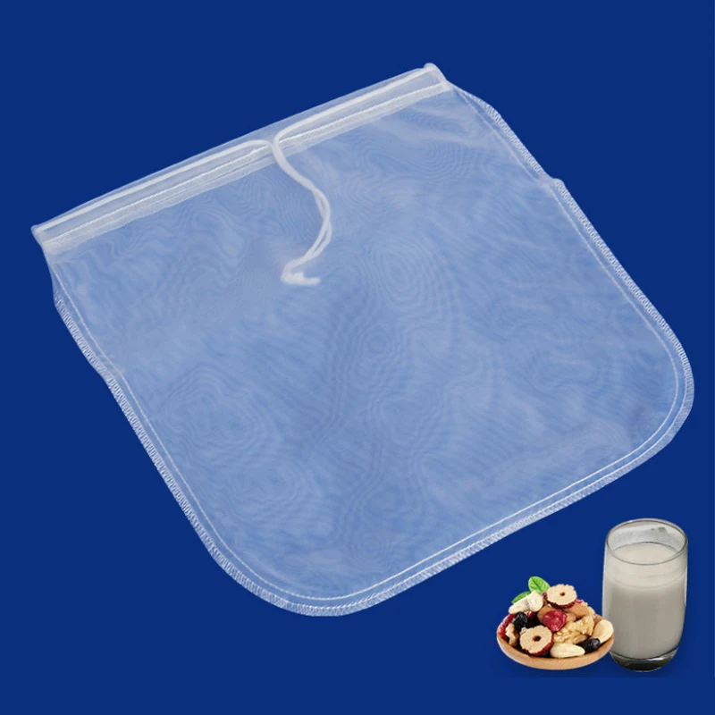 Reusable Nut Milk Bags Strainers Unbleached Nylon Cheesecloth Bag Food Cheese Yogurt Filter Kitchen Fine Mesh Strainer