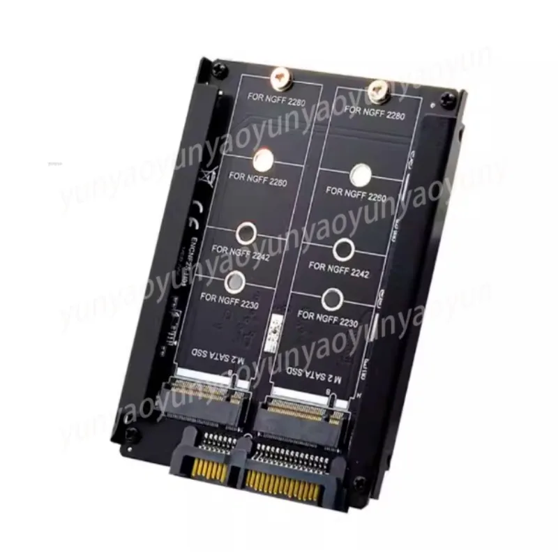 Transfer SATA3.0 with Usb3.0 Dual Interface Hard Disk Box Adapter Card Dual MSATA To SATA