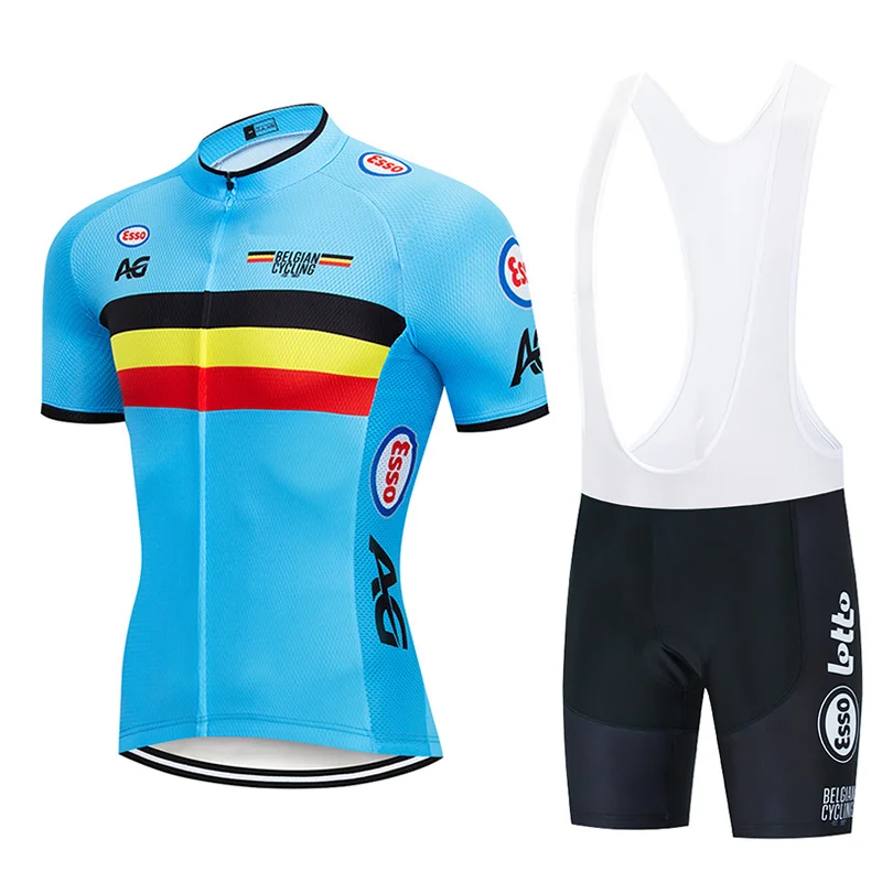 Pro Team Belgium Cycling 20D Bib Set MTB Jersey Bicycle Clothing Ropa Ciclismo Bike Clothes 2023 Mens Short Maillot Culotte Suit