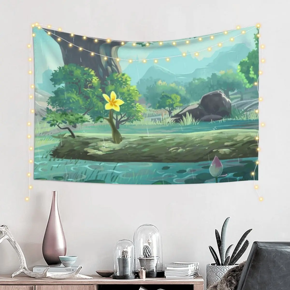 

Keya Pond Korok Flower Tapestry Room Decor Bathroom Decor Aesthetic Decoration Bedroom Decoration Tapestry