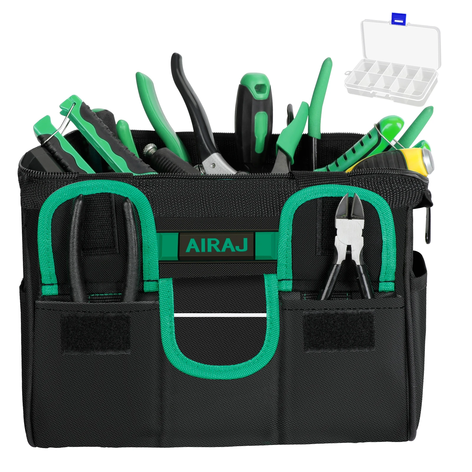 Bolsa de almacenamiento de herramientas de reparación AIRAJ, kit de herramientas impermeable de tela Oxford multifuncional, gran capacidad, resistente al desgaste, resistente a los arañazos